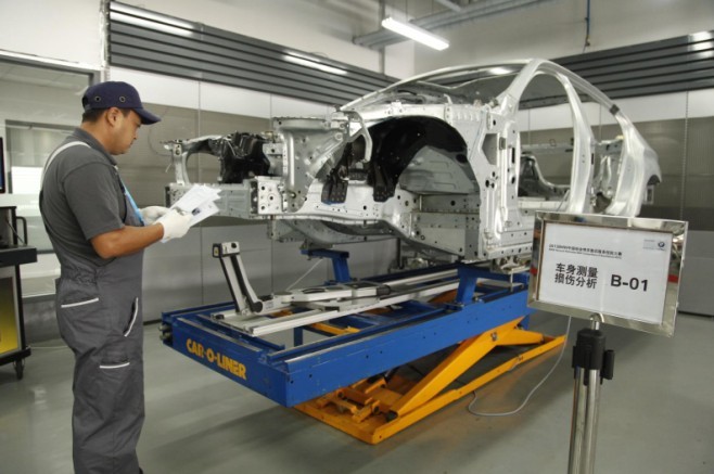 钣金工实操比赛项目--车身测量与损伤分析